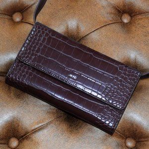 JW Pei - The Flap Wallet in Nutella Croc